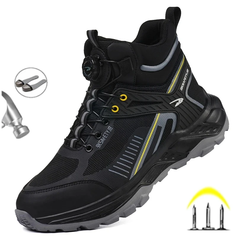 Hohe Qualität Männer Sicherheit Stiefel Stahl Kappe Schuhe Arbeit Stiefel Unzerstörbare Schuhe Pannensichere Sicherheits Schuhe Männer Stiefel Anti-slip
