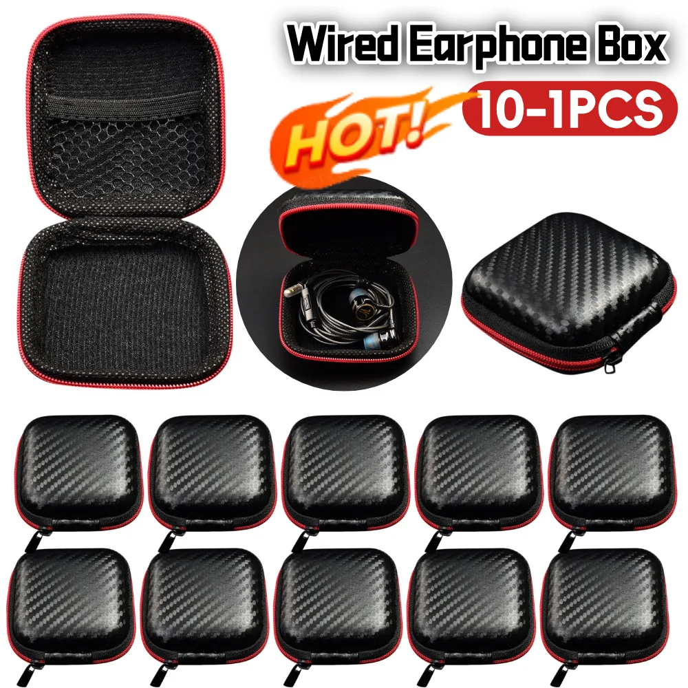 Kopfhörer-Tragetasche, tragbare Aufbewahrungstasche für Ohrhörer, Ladekabel, EVA, druckfest, verschleißfest, Halter für Headset-Datenkabel Image