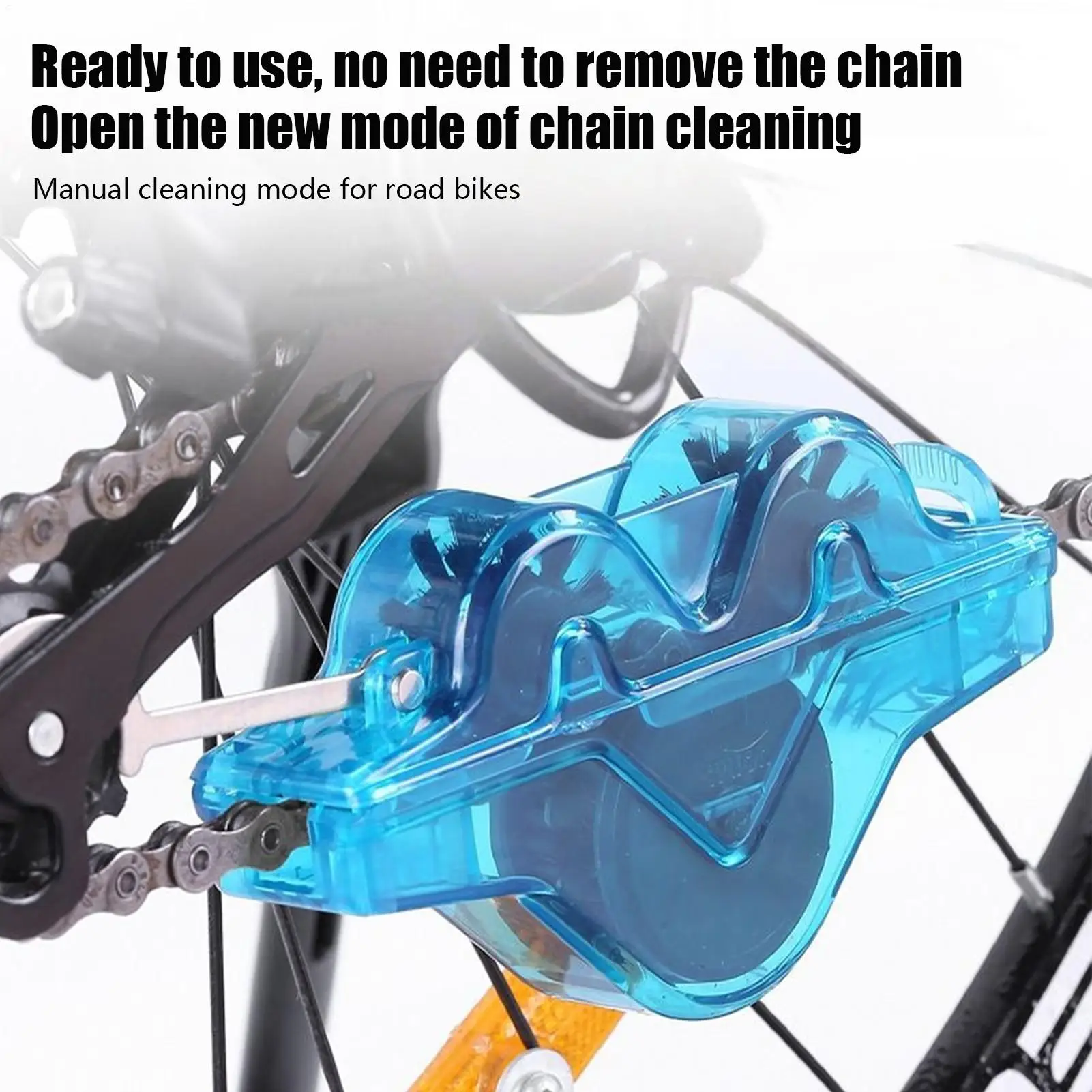 Fahrradketten-Reiniger, Fahrrad-Schrubber-Waschgerät, Mountainbike-Reinigungsset, Fahrradketten-Reinigungswerkzeug, Kettenbürste, Waschwerkzeug-Set Image