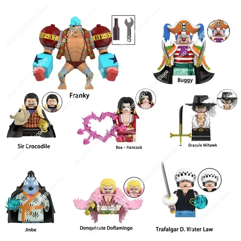 Hot Toys Neue WM6192 Bausteine One Piece Franky Buggy Jinbe Boa Hancock Monkey D. Luffy Kuzan Sir Crocodile Mini Anime Figuren Spielzeug