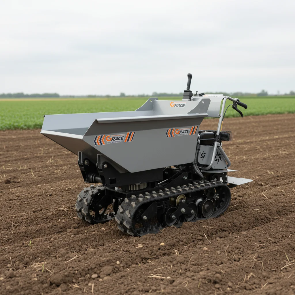 Raupen-Minidumper für Baustellen 15 PS 500 kg Vollhydraulische Baustellen-Schubkarre Image