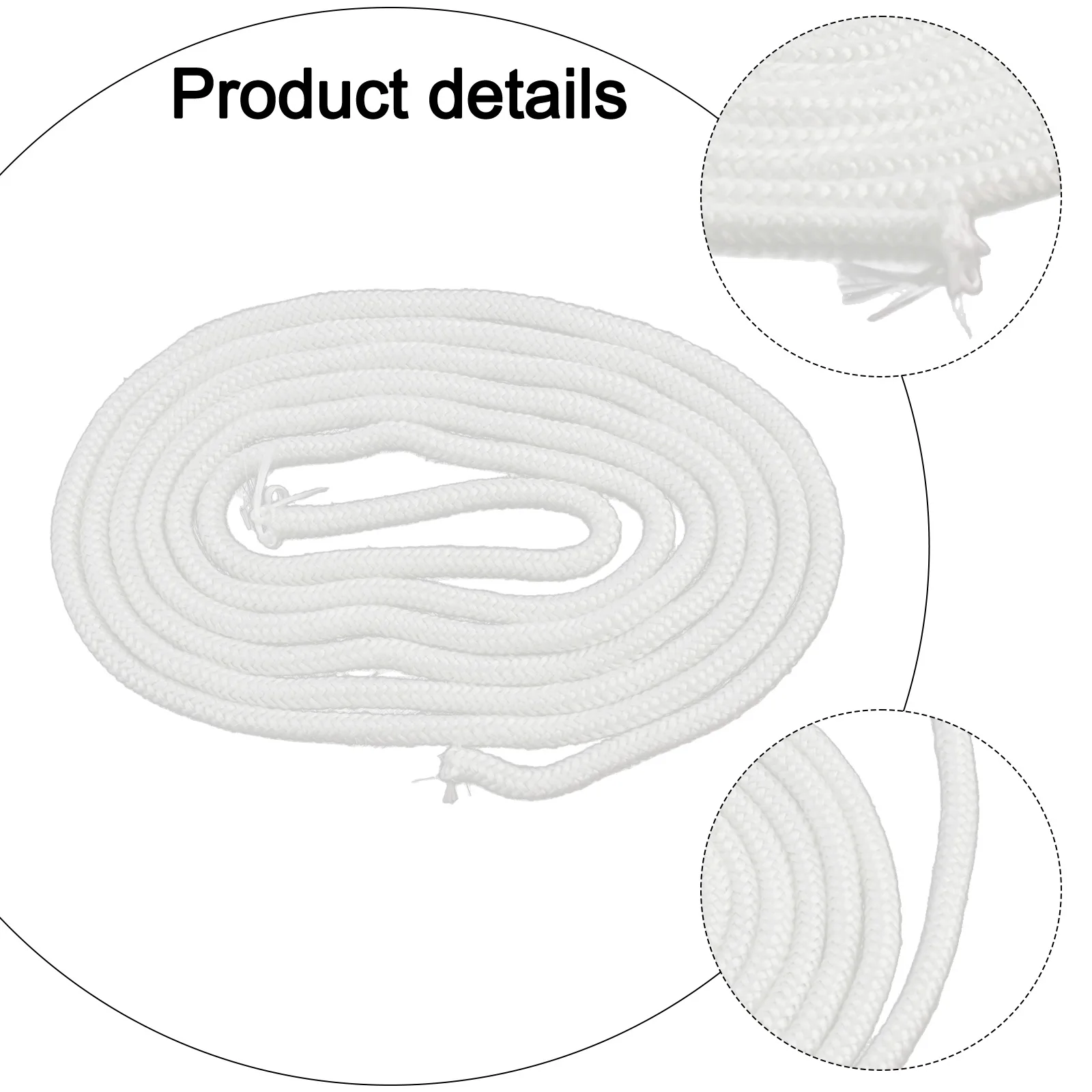 Türdichtung Feuerseil 6/8/10/12mm Durchmesser 118 Zoll Länge Feuerseil für Holzofen 3 Meter Länge Brennholzofen Brandneu Image