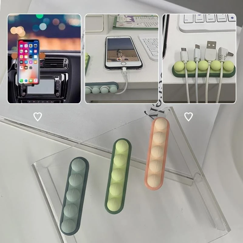 Desktop-Datenkabel-Aufbewahrungs-, Organisations- und Fixiergerät, Ladekabel-Management-Clip, Wand-Datenkabel-Fixiergerät Image