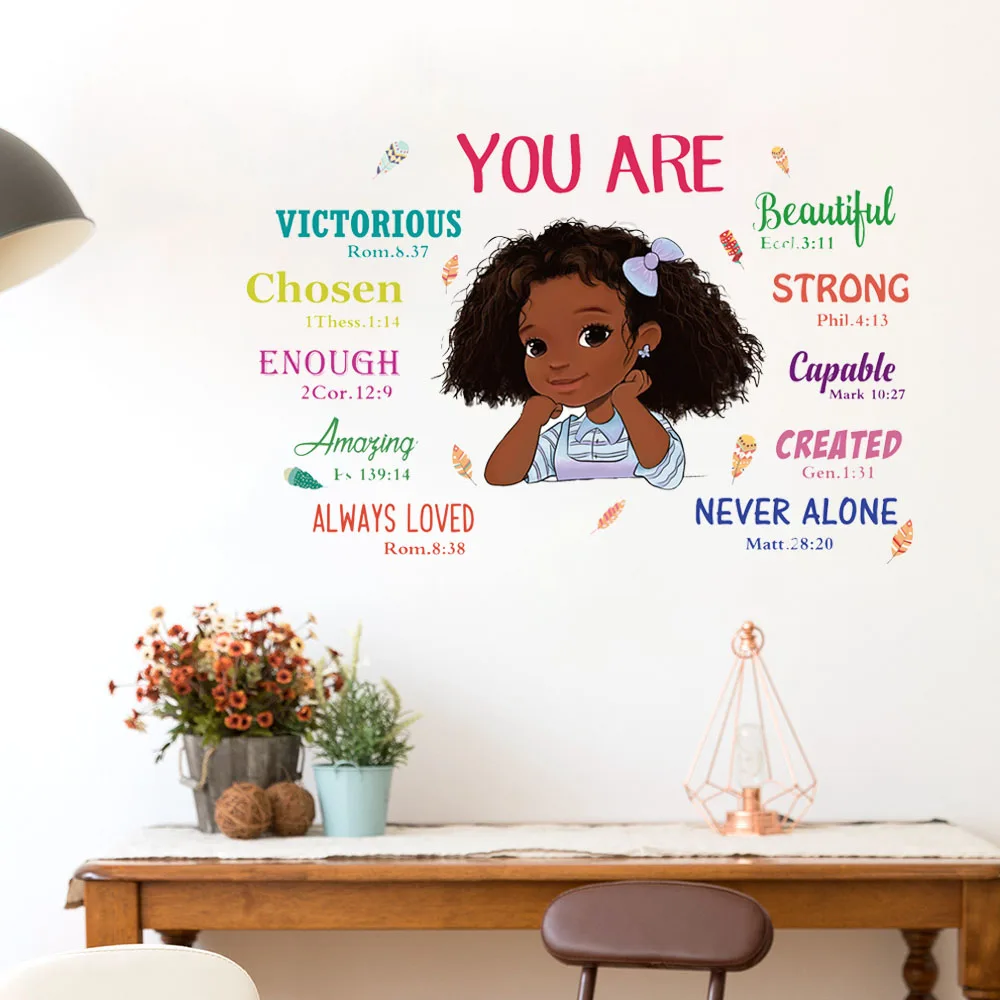 Black Pearl Princess inspirierender Phrase-Aufkleber, kreative abnehmbare PVC-Wandaufkleber-Dekoration, verschönert den Raum Image