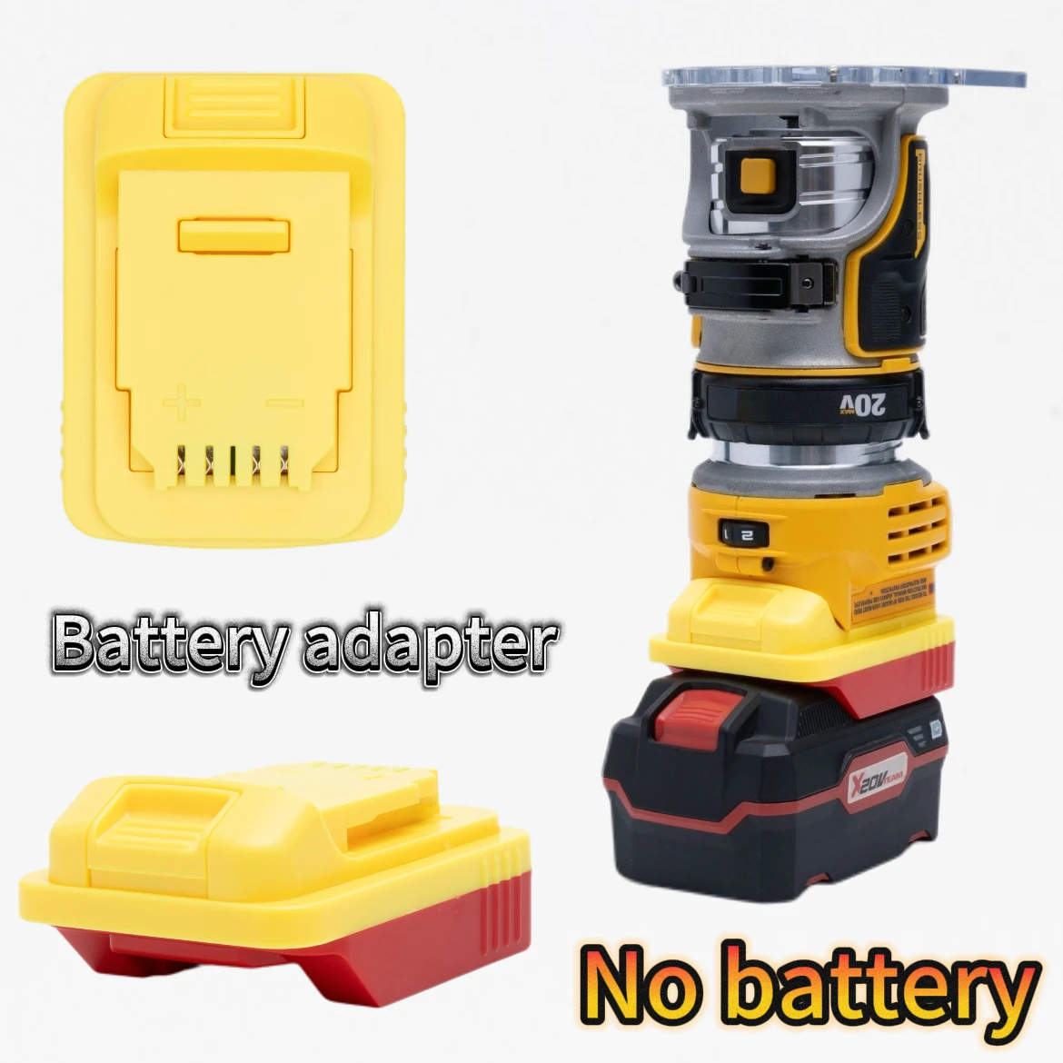 Für Lidl Parkside X20V Lithium-Batterie-Adapter-Konverter für DeWalt 18V Li-Ionen-Elektrowerkzeug-Zubehör (OHNE Batterie und Werkzeug) Image