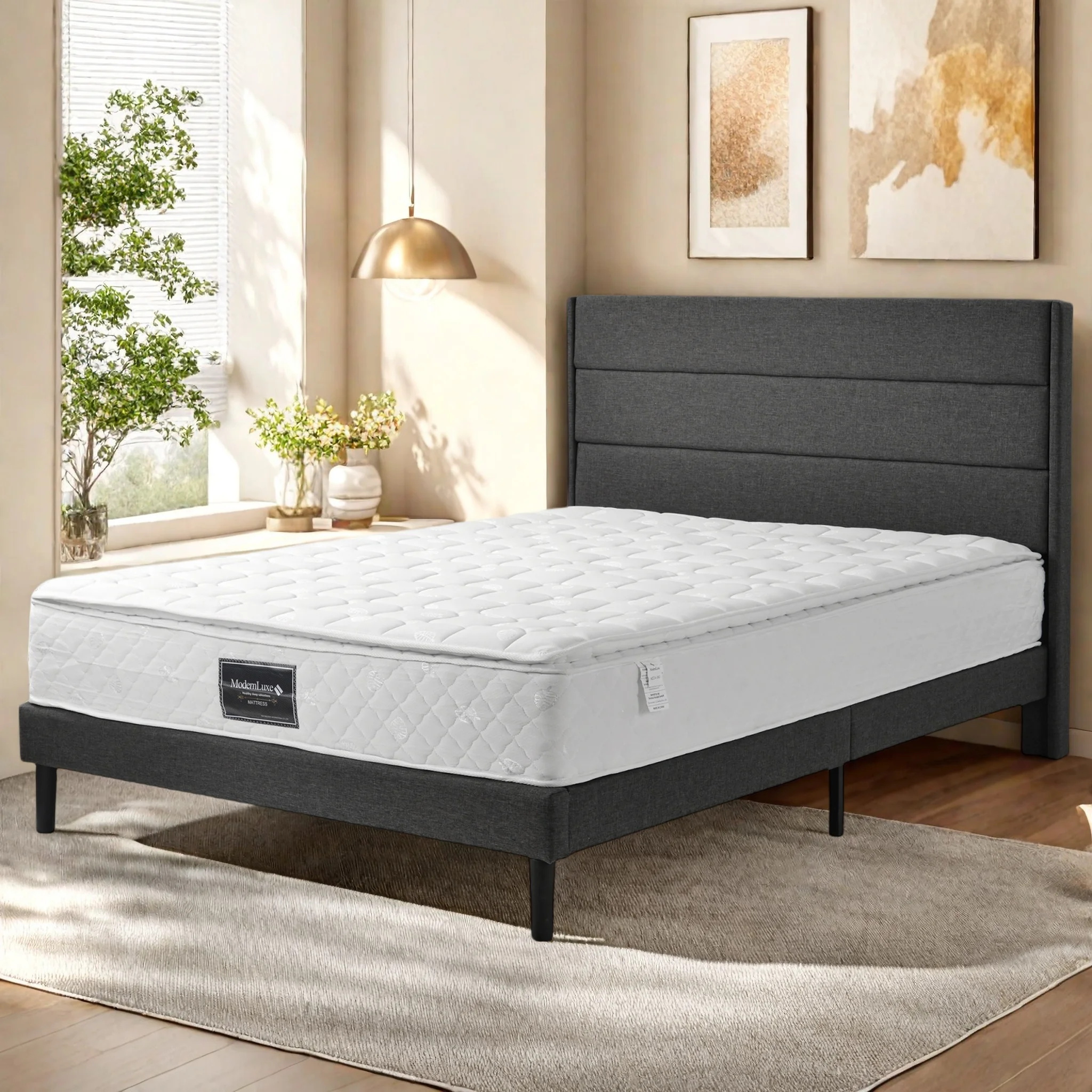 Comanlai 90x200x25cm Federkernmatratze mit H3 Festigkeitsgrad, 7-Zonen-Kaltschaummatratze, Premium-Schlafkomfort, 25cm Höhe