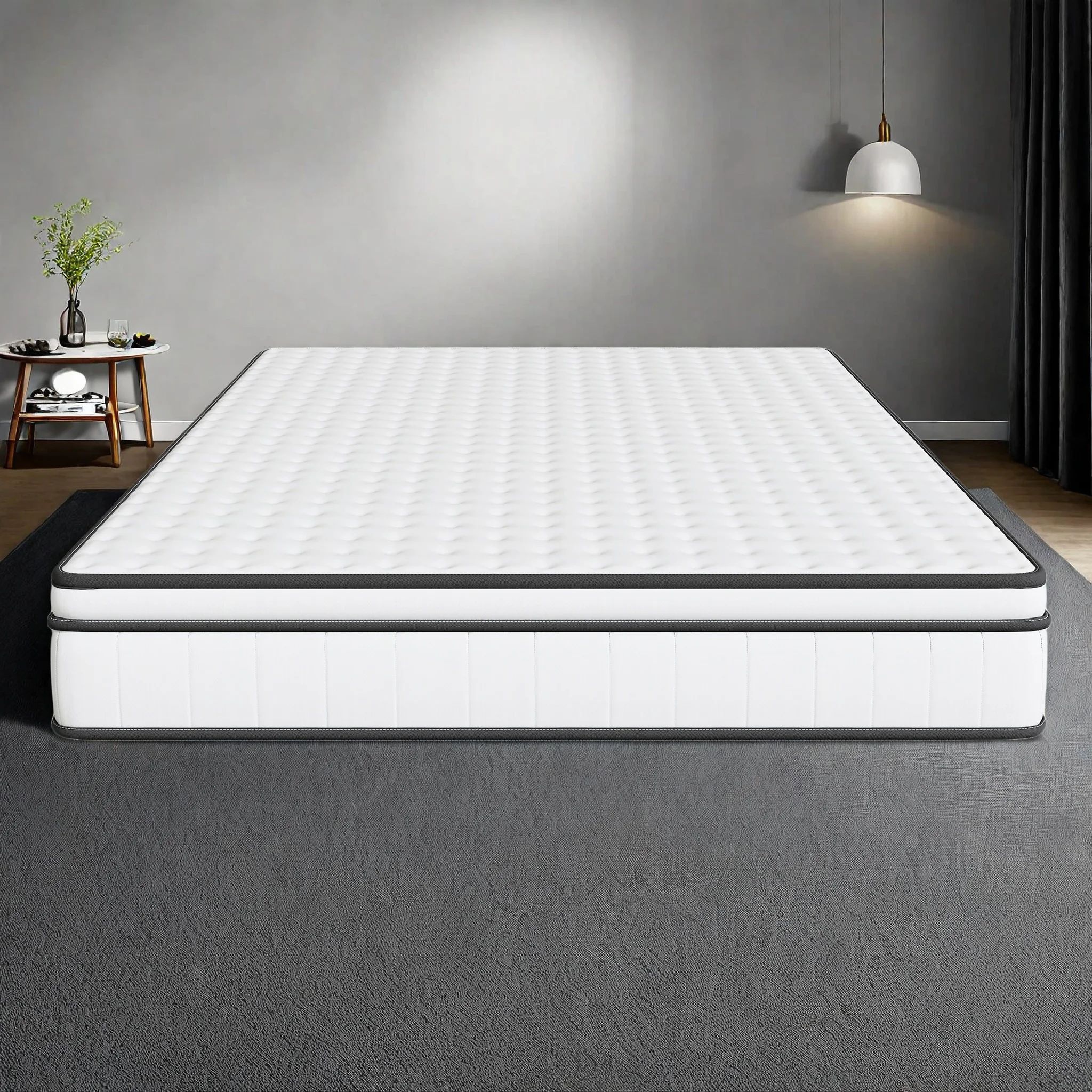 Comanlai Matratze 25cm Dicke, Atmungsaktives 3D-Netz, Taschenfederkern-Matratze, Hautfreundliche Atmungsaktive Matratze mit Schaumstoffschicht