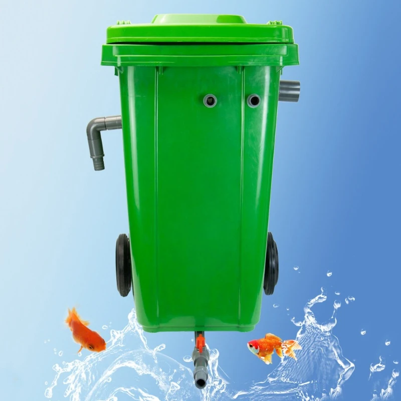Fischteichfilter mit Großer Kapazität, Sedimentationsbehälter, Großer Teichfiltereimer, Outdoor-Bodenentwässerungsfilter, Poolwasser-Reiniger Image