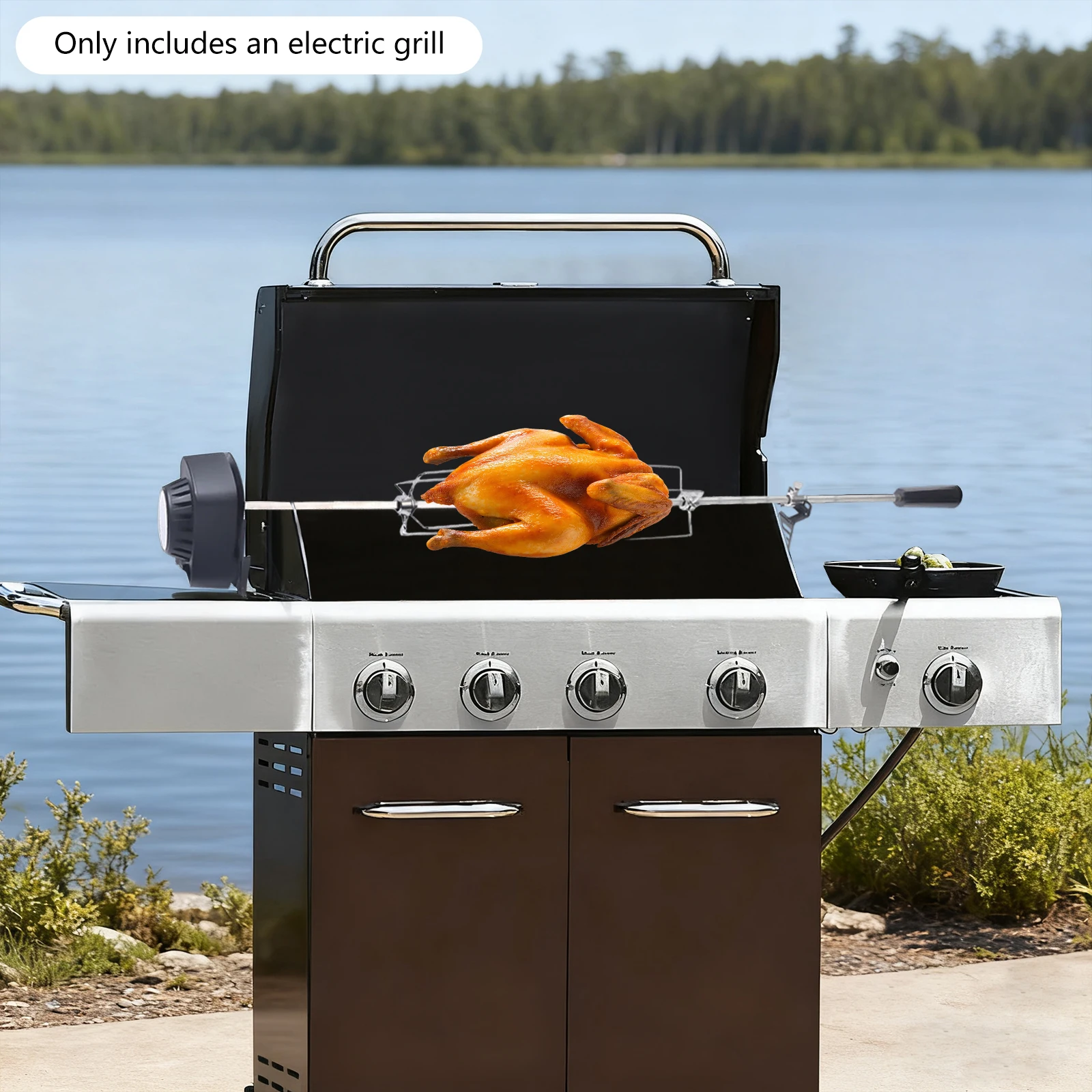 Professioneller BBQ Automatik-Grill 360 ° Drehspieß, leicht zu transportieren und zu lagern, 220-240V, einfach zu reinigen Image