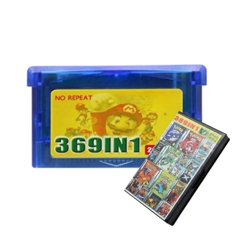 369-in-1 GBA 32-Bit-Spielkassette für GBA GBA/SP NDS Pokemon Retro-Spiele Englische Sprache Image