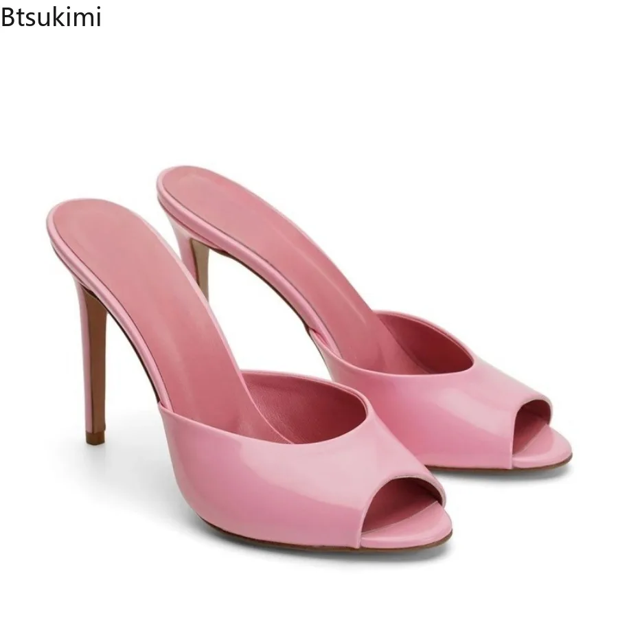 Neue 2026 Sommer Damen High Heel Sandalen Sexy Peep Toe Spitze Schuhe mit dünnen Absätzen Outdoor Designer Party Pantoletten