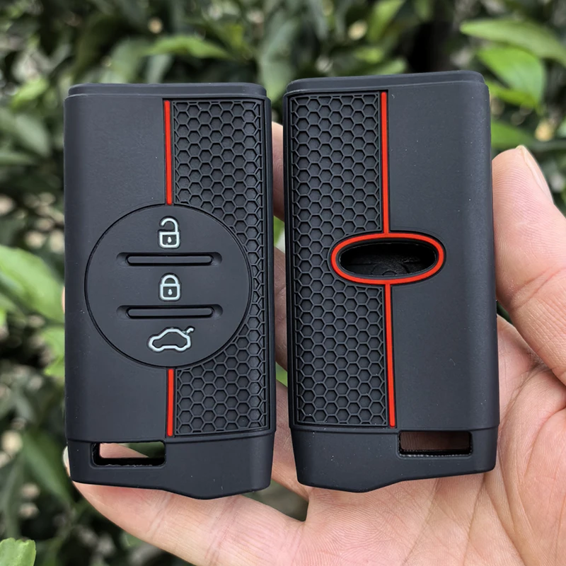 3-Tasten Silikon Autoschlüssel-Hülle Autoschlüssel-Schutzgehäuse für Chery Tiggo 8 Pro Tiggo 8plus New 5 Plus 7pro Omoda 5 Image