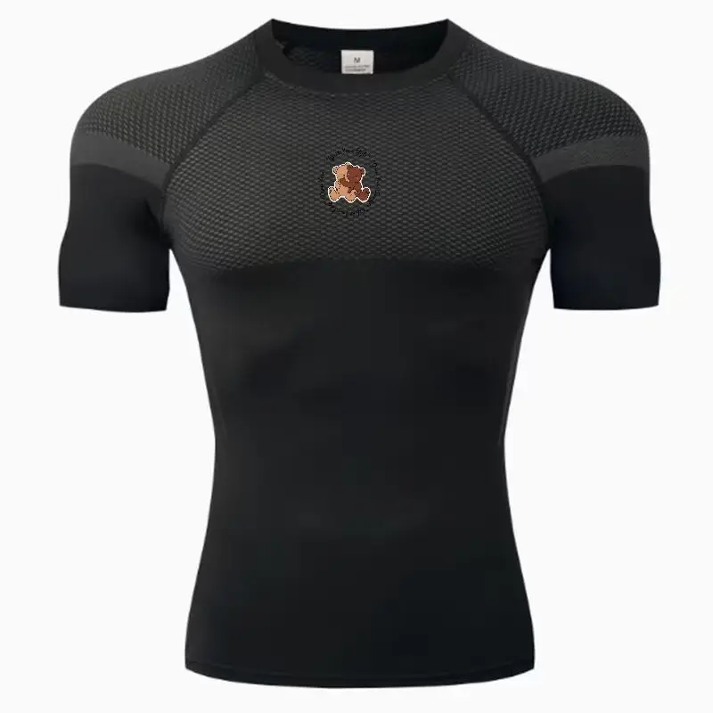 Niedliche Umarmende Teddybären als Wandkunst, Hellbraune & Dunkelbraune Plüschtiere mit Weißem Rand, Stilisierte Handschrift Image