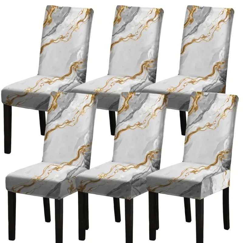 Stretch-Esszimmerstuhlhussen aus Spandex, maschinenwaschbar, Parsons-Stuhlhussen für Küche, Hotel, Bankett, Möbelschutz Image