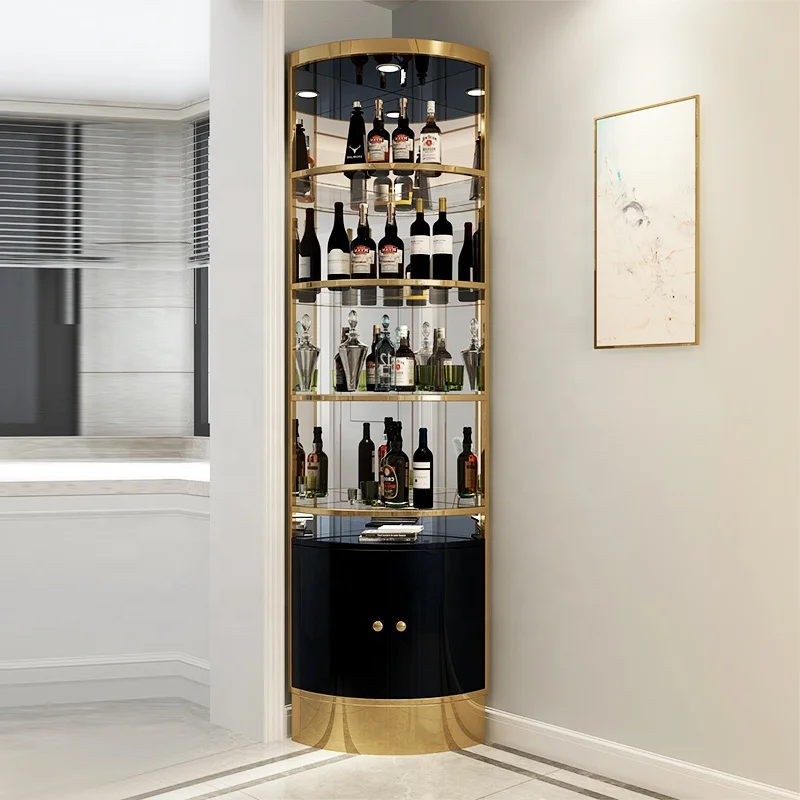Moderner Luxus-Weinschrank Aufbewahrungsschrank Glas-Weinschrank Möbel