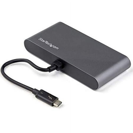 StarTech.com Thunderbolt 3 Mini Dock - Portable Dual Monitor TB3 Docking Station w/HDMI 4K 60Hz - 2X USB-A Hub (3.2/2.0) & GbE - 28cm Attached Cable - TB3 Multiport Adapter - Mac/Windows (TB3DKM2HDL)