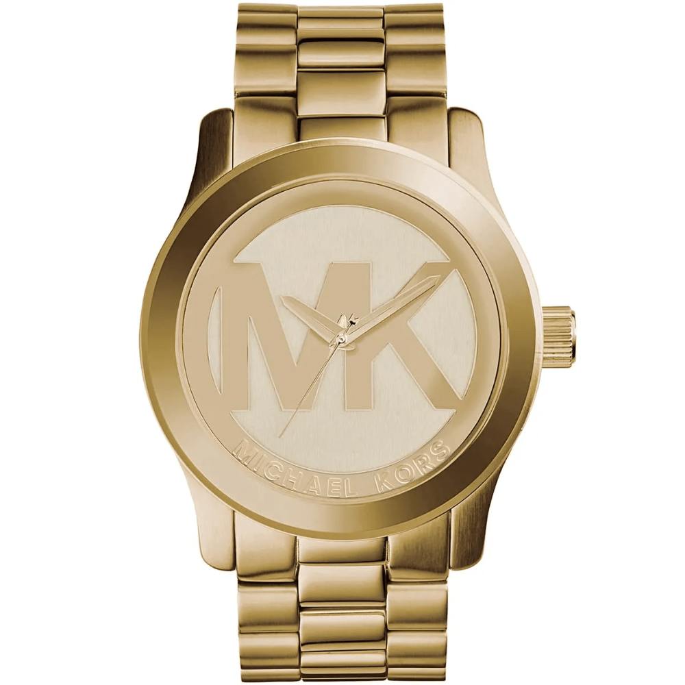Michael Kors Runway XL MK5473 Damen Gold Edelstahl Uhr 45mm