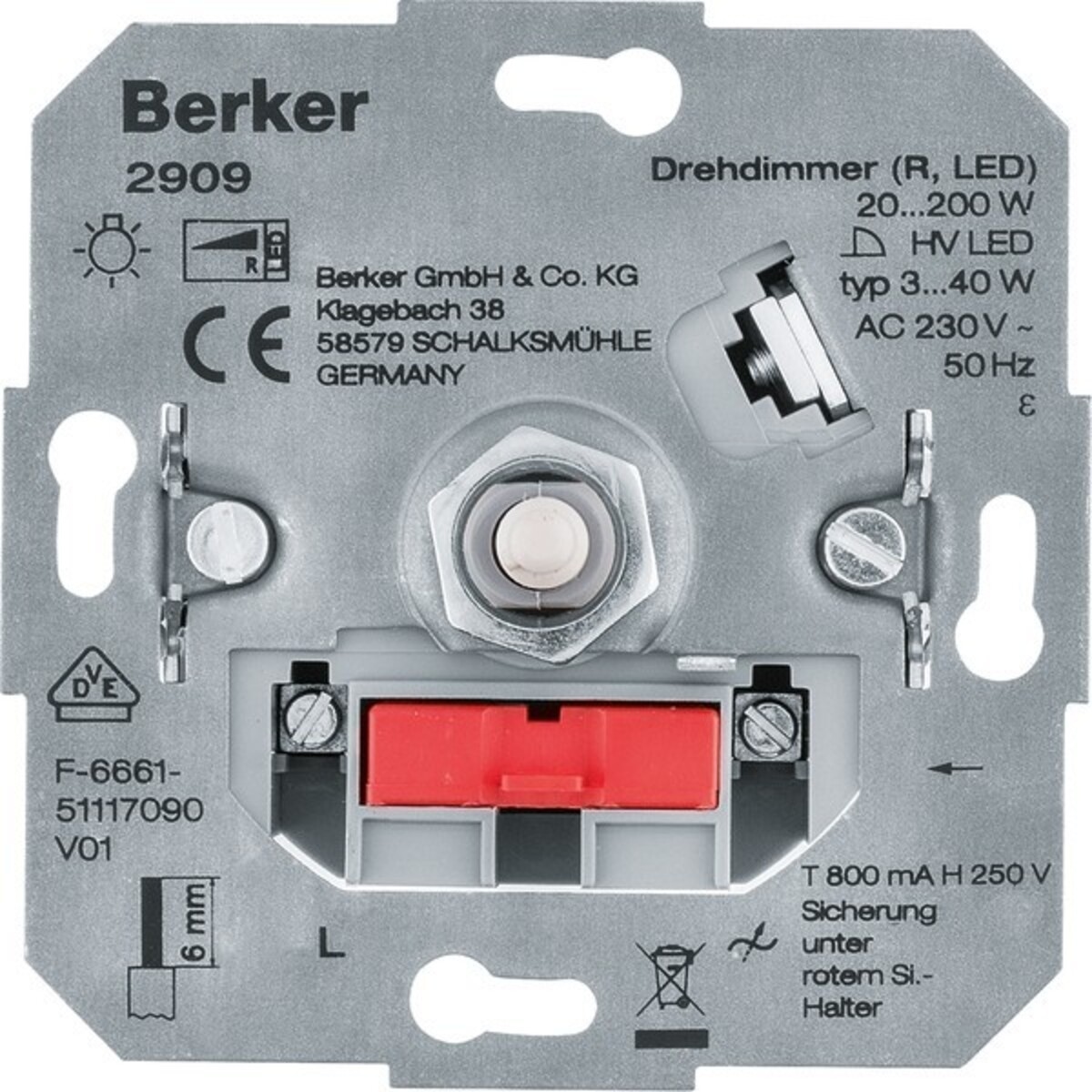 Berker Drehdimmer (R, LED) 2909 Image