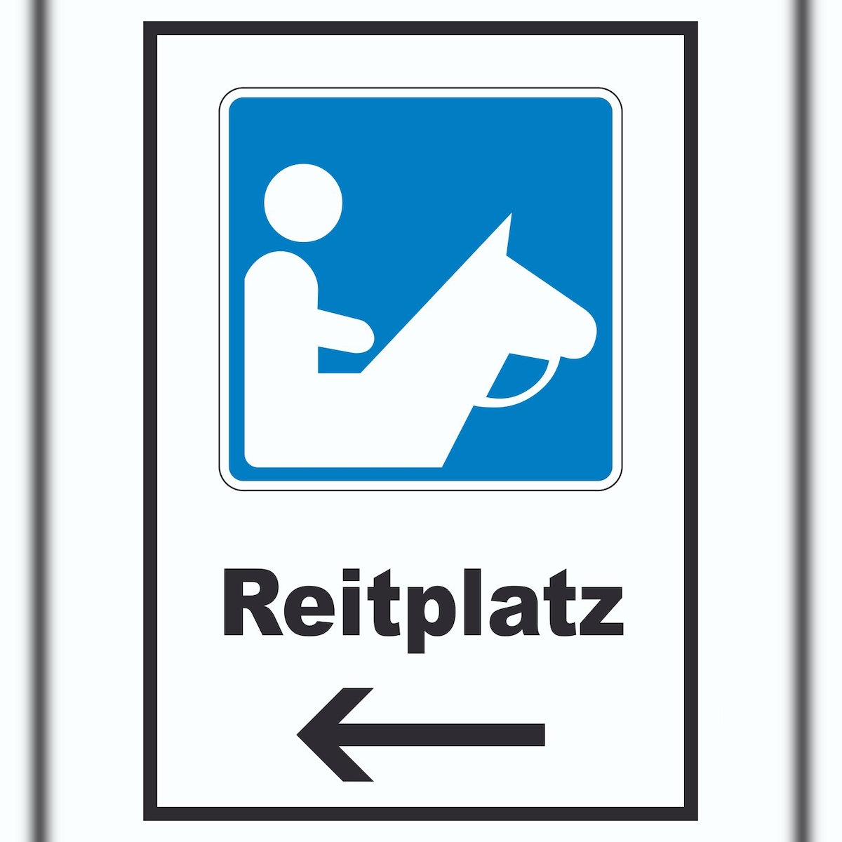 HB-Druck Reitplatz Schild mit Pfeil links A3 (297x420mm) Image