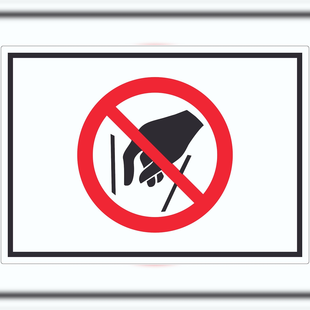 HB-Druck Hineinfassen verboten Symbol Aufkleber A5 (148x210mm) Image