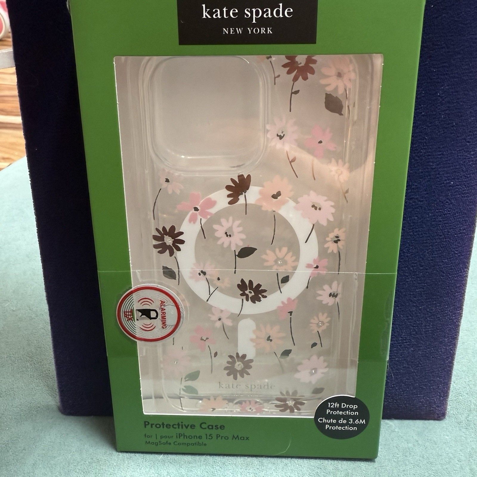Kate Spade New York Cell Phones & Accessories | Kate Spade Iphone 15 Pro Max Cell Phone Case Clear W/ Gems Floral Flower New Nib | Color: Pink/White | Size: Os