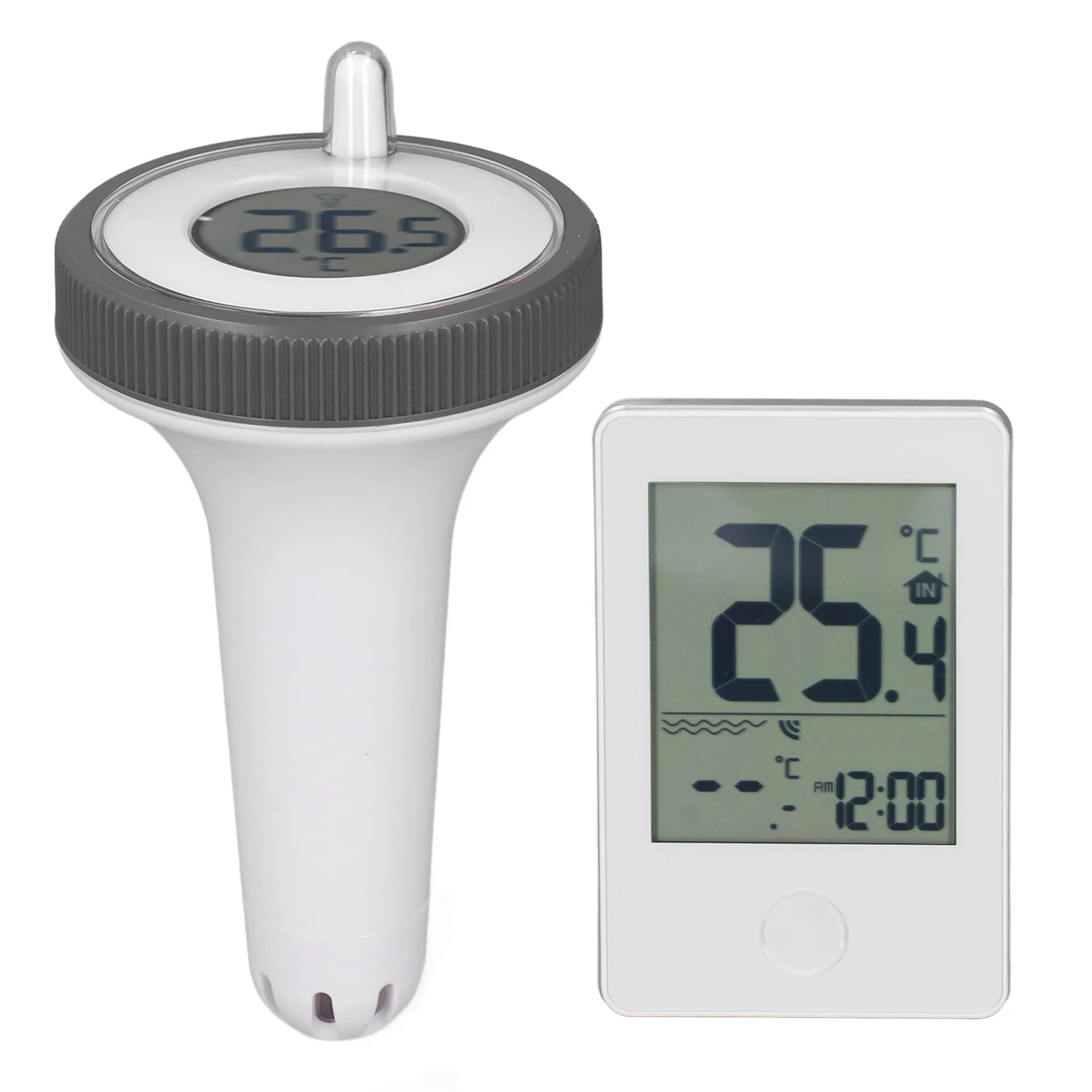 Termometro Termometro per piscina wireless Display LCD 0,1 ℃ Misuratore di temperatura con termometro galleggiante digitale impermeabile di precisione
