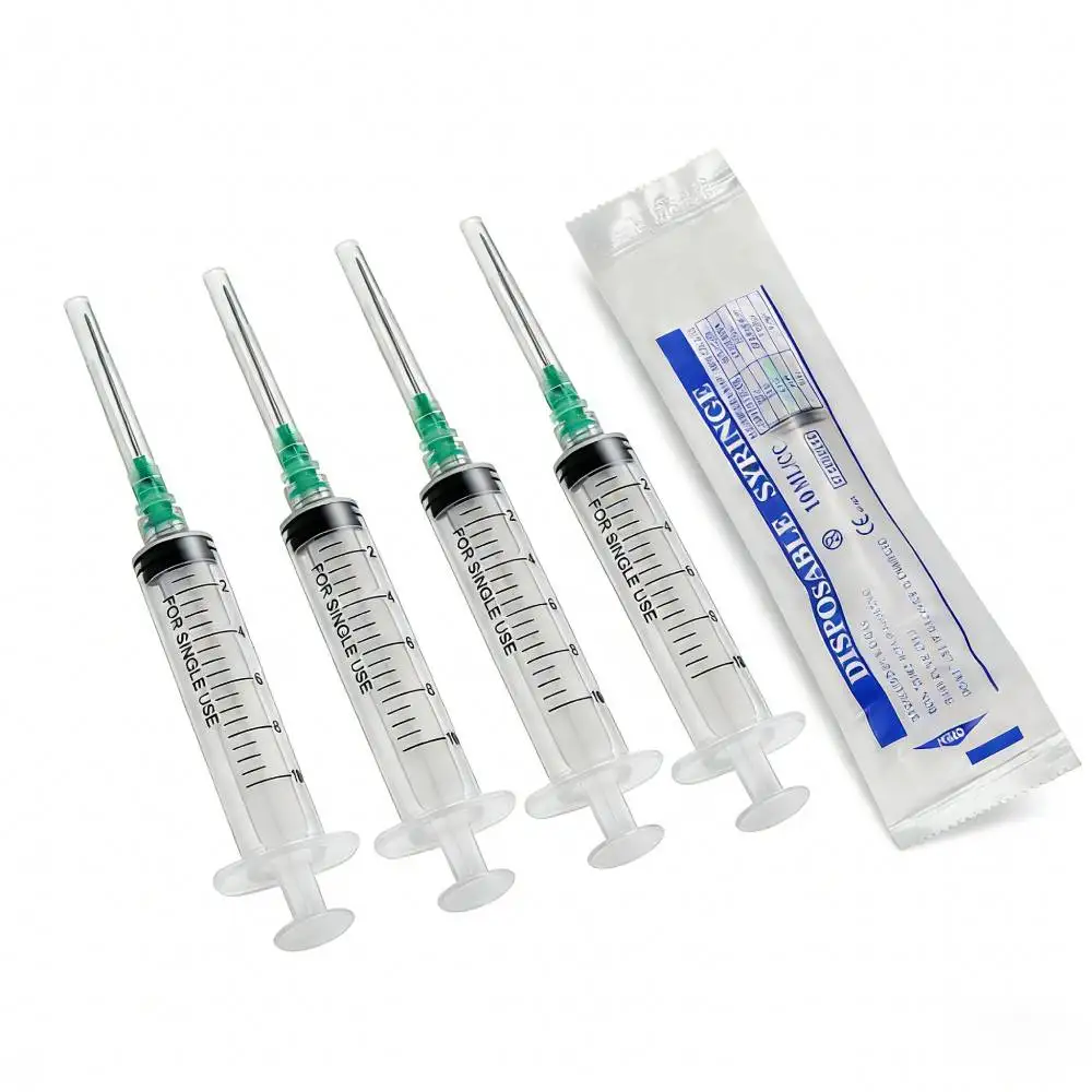 50/100 Stück 10ml Einweg 18G-38mm Luer Lock Sterile Veterinärspritze mit Nadel Image