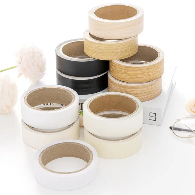 Neue 10 m x 2 cm vorgeklebte PVC-Kantenbänder für Holz, Küche, Kleiderschrank, Möbel, Tisch, Schreibtisch, Brett, Kantenbänder, glänzend