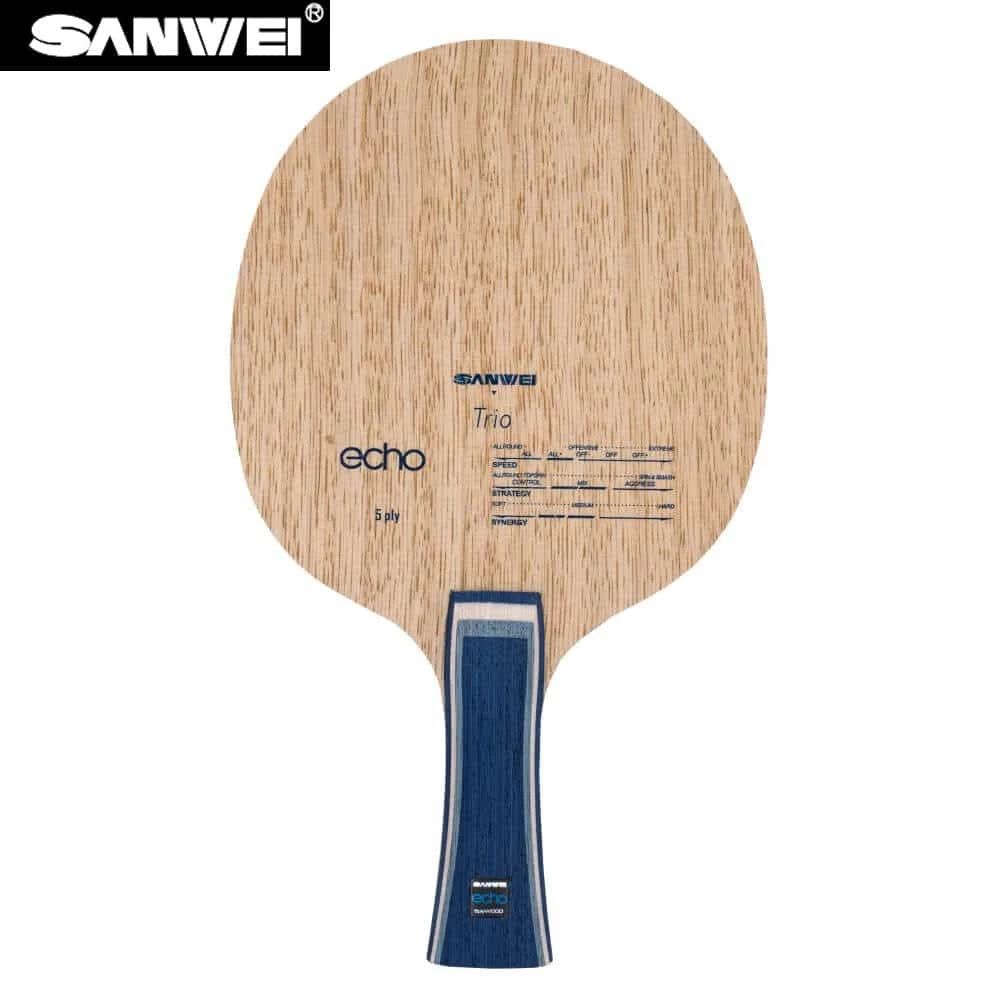 SANWEI Echo Tischtennisschläger, 5-lagig, komplett aus Holz Image
