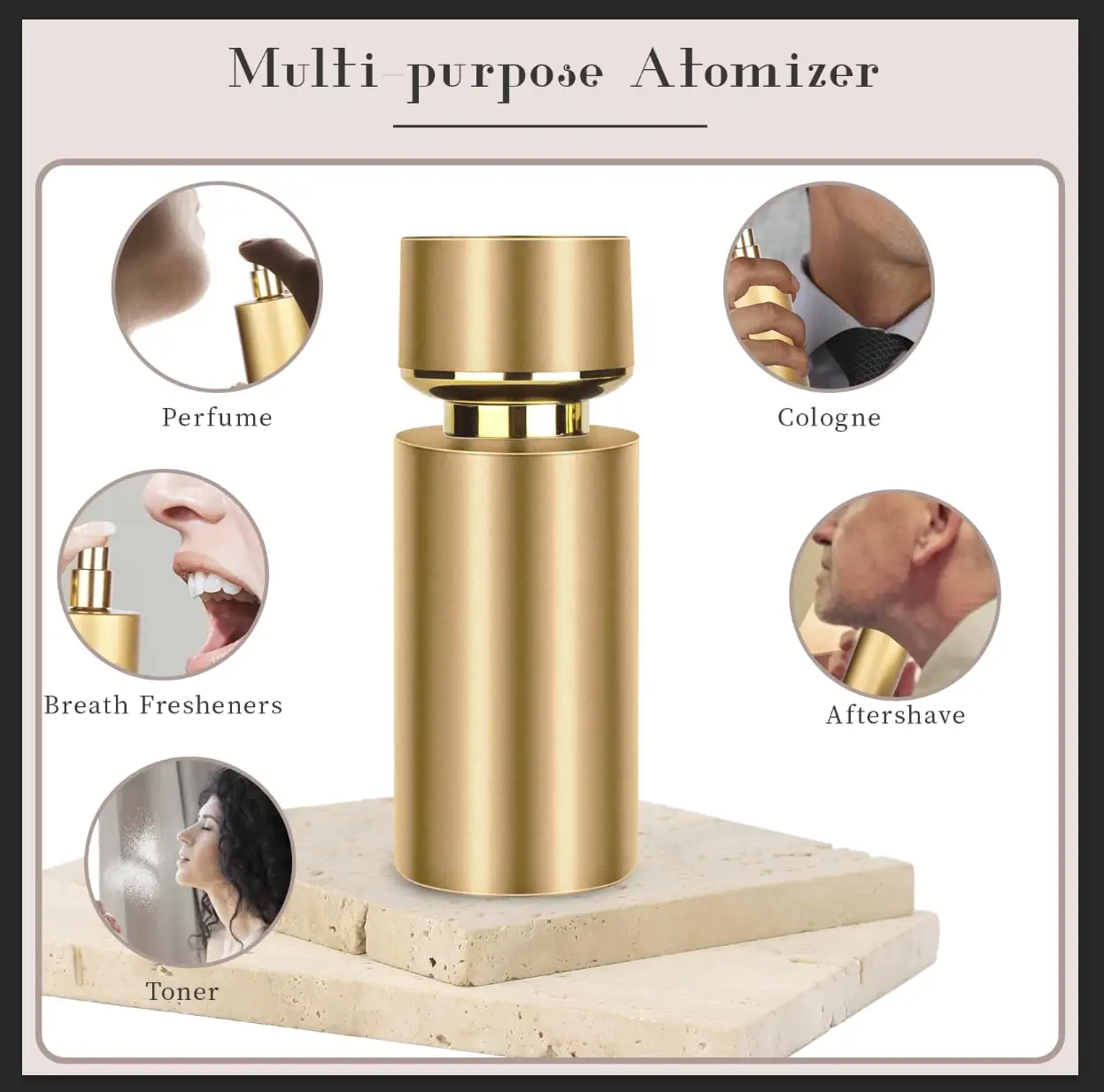 50 ml Parfüm Flasche Tragbare Kosmetik Behälter High-end Zylindrische Farbige Glas Abgabe Leere Spray Flaschen Reise Werkzeug Image