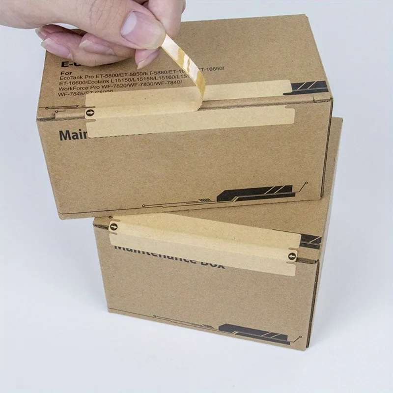 100 Stück Selbstklebende Versiegelungsaufkleber, Rechteckig mit Matter Oberfläche, Einweg-Papiersiegel-Etiketten für Sichere Verpackung und Versand Image