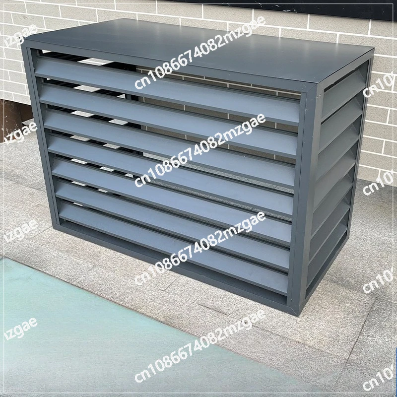 Maßgefertigte Aluminium- und Zinkstahl-Lamellen für Klimaanlagenabdeckungen, Klimaanlagengitter, Außenschutzabdeckungen Image