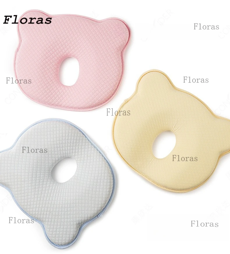 Tragbares Babykissen Memory-Schaum-Kissenkern Kinderkopfförmige Kissen für Babys Image