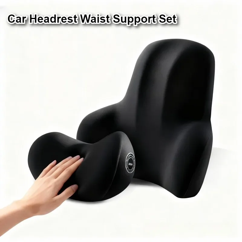 Memory-Schaum Auto-Nackenkissen Lendenwirbelstütze Rückenlehne Kopfstütze Komfortables Sitzkissen Auto-Zubehör Image