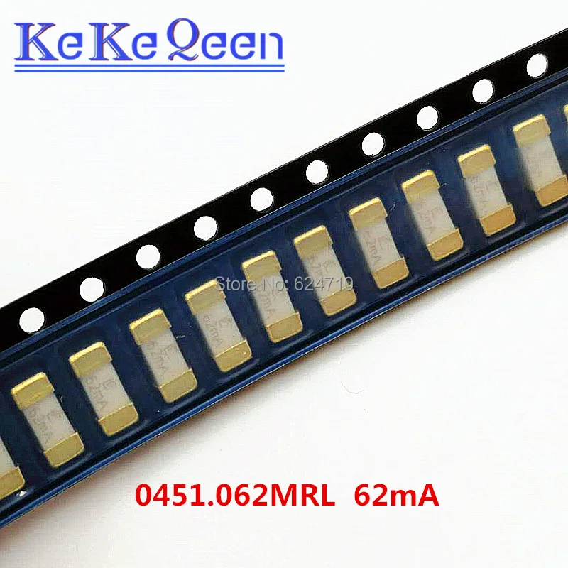 10 TEILE/LOS Original ROHS 0451.062MRL 0451.062 1808 0,062 A 125 V 2410 (6125) 62MA SMD SMT PTC Rücksetzbare Sicherung Image