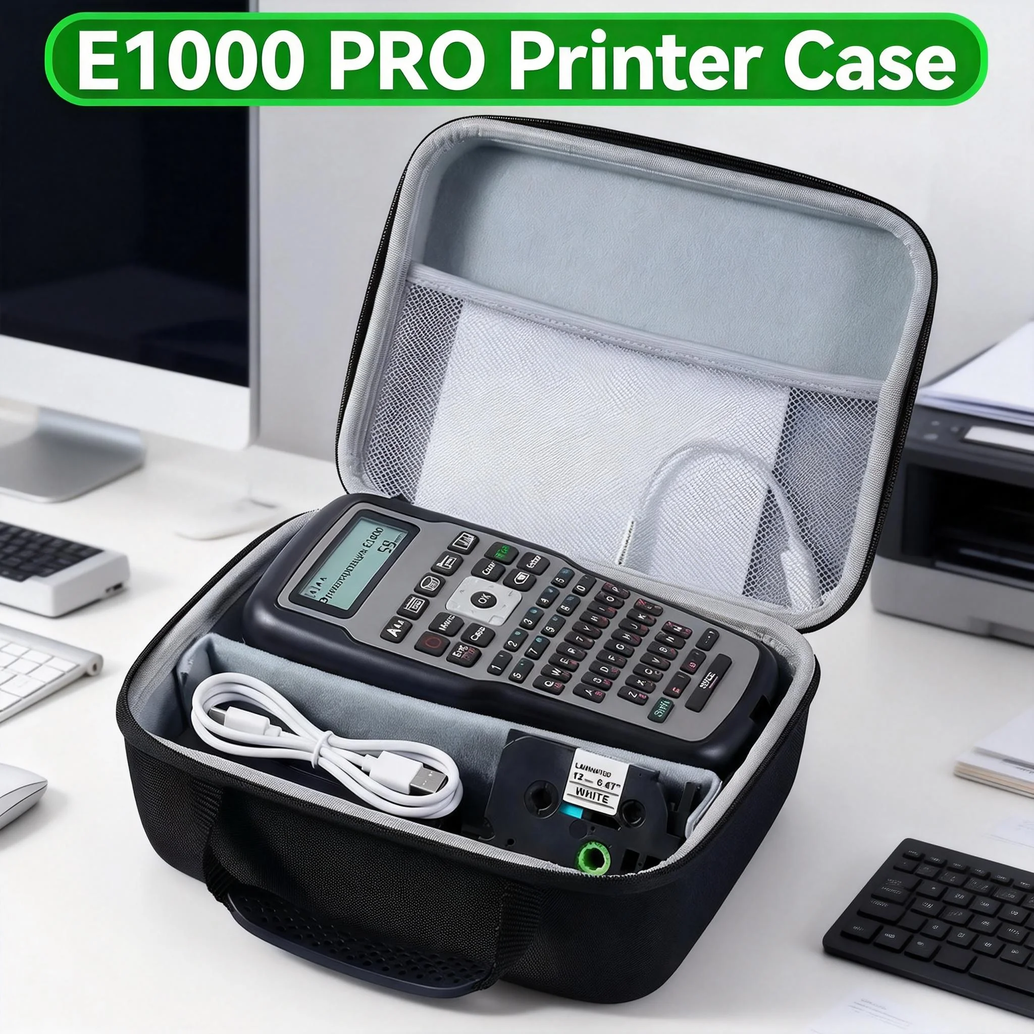 Etikettendrucker-Tasche Kompatibel mit E1000 PRO/PM-241-BT Etikettendrucker Aufbewahrungshalter Aufkleber-Maker Etikettierer Organizer-Tasche Image