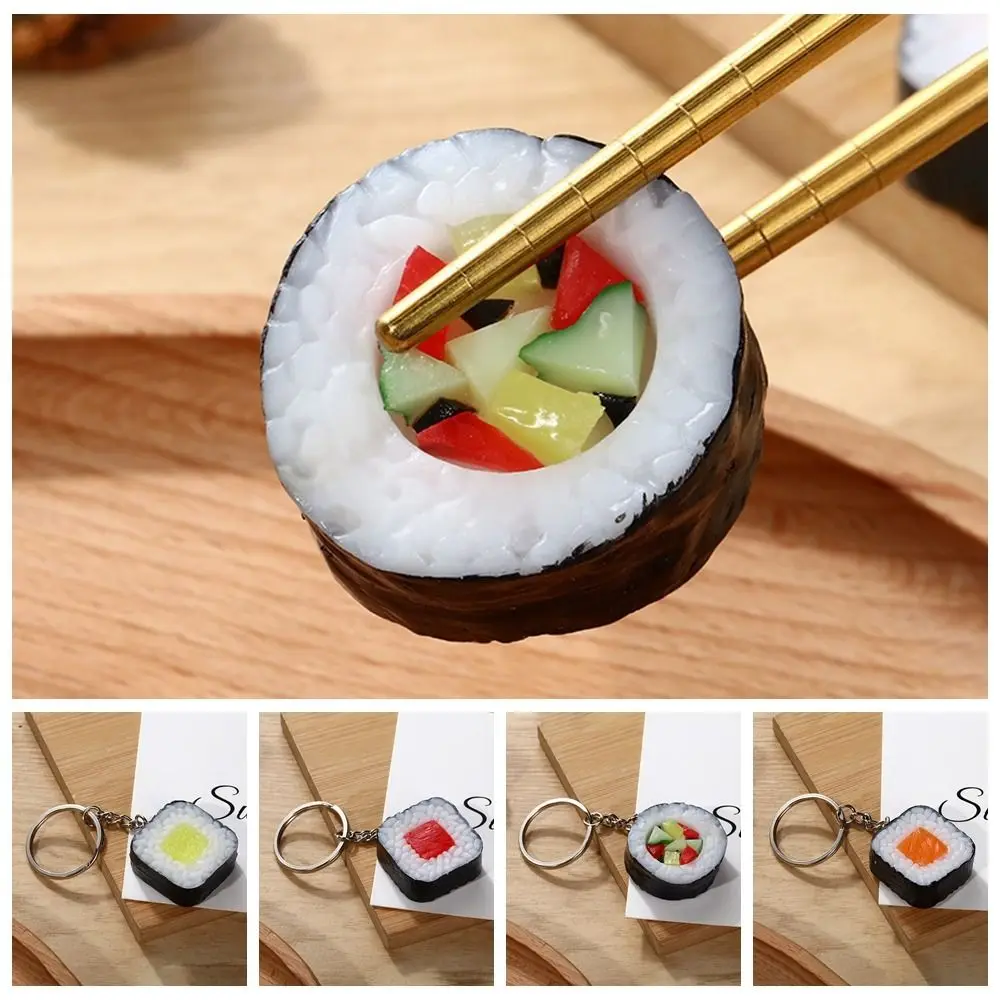 Einzigartiger Taschenanhänger, Lebensmittel-Schlüsselanhänger, Gemüse-Schmuck, Sushi-Anhänger, Auto-Schlüsselanhänger, PVC-Schlüsselanhänger für Männer Image