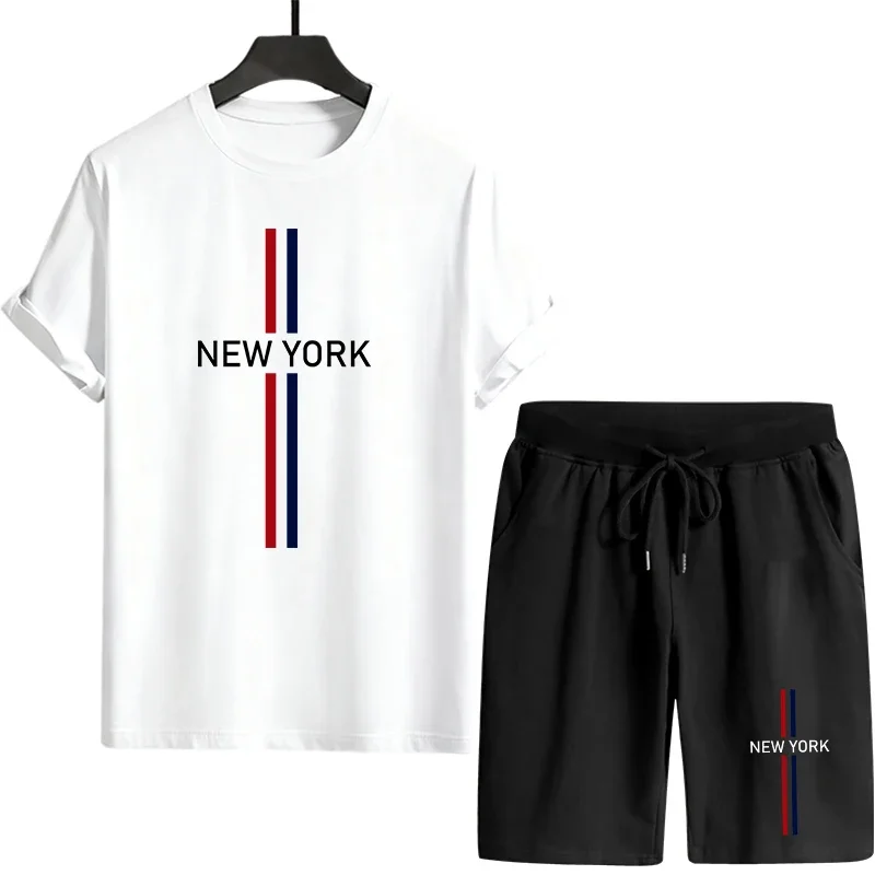 2026 Herren T-Shirt Trainingsanzug Bedruckt Freizeitkleidung Outdoor Sport Jogging Streetwear Täglich Einzelstück T-Shirt Shorts Sommer Image