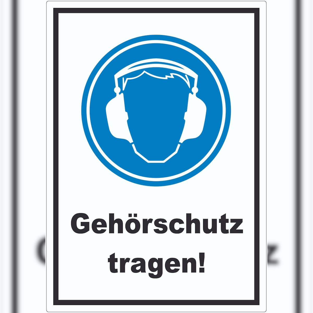 HB-Druck Gehörschutz tragen Aufkleber A7 (74x105mm) Image