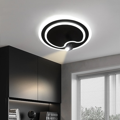Deckenleuchte LED kreative Strahler einfache moderne runde Schlafzimmerlampe Image