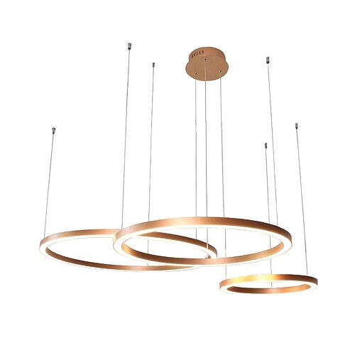 3-flammig 80 cm Pendelleuchte LED kreativ verstellbar neues Design Kronleuchter Aluminium Acryl Kreis eloxiert künstlerisch schick modern 110-120V 220-240V Image