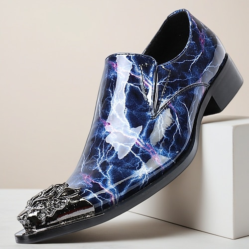 Luxuriöse schwarze Herrenlederschuhe mit Blitzmotiv und goldenen Details – exklusive Schuhe für Hochzeiten und VIP-Veranstaltungen Image