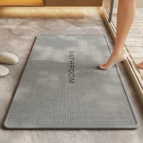 saugfähige, rutschfeste Badematte für den Heimgebrauch, schnelltrocknende Duschmatte, WC-Vorleger für Badezimmer und Gästetoilette Image