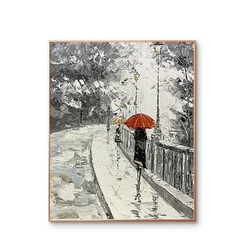 Handgefertigtes handgemaltes Ölgemälde Wand abstrakte Frauen Regen Malerei Heimdekoration Dekor gerollte Leinwand kein Rahmen ungedehnt Image