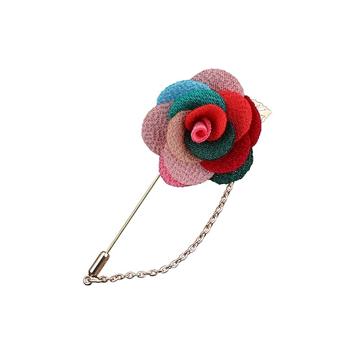 Stilvolle Herren-Anstecknadel aus Polyester mit Blumenmotiv – in verschiedenen Farben erhältlich, elegant und modisch, perfekt für Hochzeiten und festliche Anlässe Image