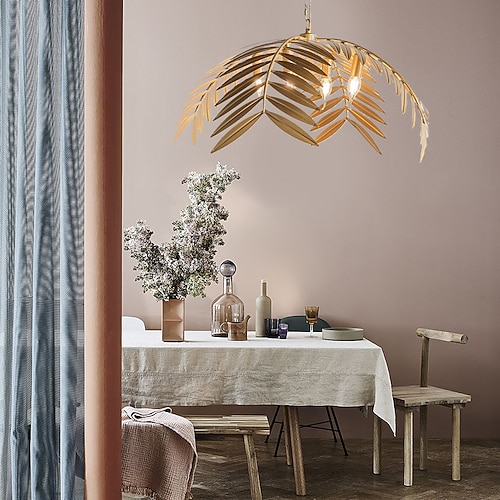 LED-Pendelleuchten, Blätter-Design, Kücheninsel-Kronleuchter, 50,8 cm, moderne Bauernhaus-Foyer-Eingangsbereich-Leuchten, Pendelbeleuchtung für Küche, Esszimmer, Wohnzimmer, warmweiß, 110–240 V Image