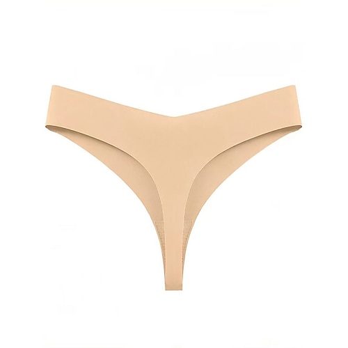 Damen Slips Elastischer BundNightwearBaumwolle Nylon Lässig Heim Innen Einfarbig Mode Niedlich Weiß Rosa Leicht Braun Kamel Khaki Winter Frühling Sommer Herbst Winter Image