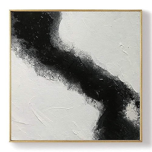 handgemachtes Ölgemälde auf Leinwand, Wandkunst, Dekoration, neue chinesische abstrakte Tuschemalerei für Wohnkultur, gerollt, rahmenlos, ungedehnt Image