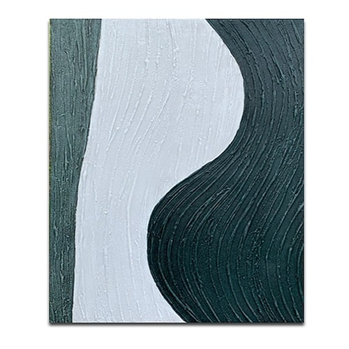 Handgefertigtes handgemaltes Ölgemälde Wandkunst blau weiß abstrakte Malerei Dekoration Heimtextilien Dekor Leinwand Gemälde für Wohnzimmer