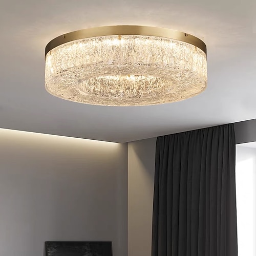 LED-Pendelleuchte 1-Ring-Kronleuchter verstellbar Kupfer-Finish luxuriöser moderner Stil Esszimmer Schlafzimmer Pendelleuchten 110-240V Image